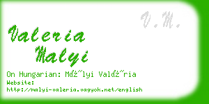 valeria malyi business card
